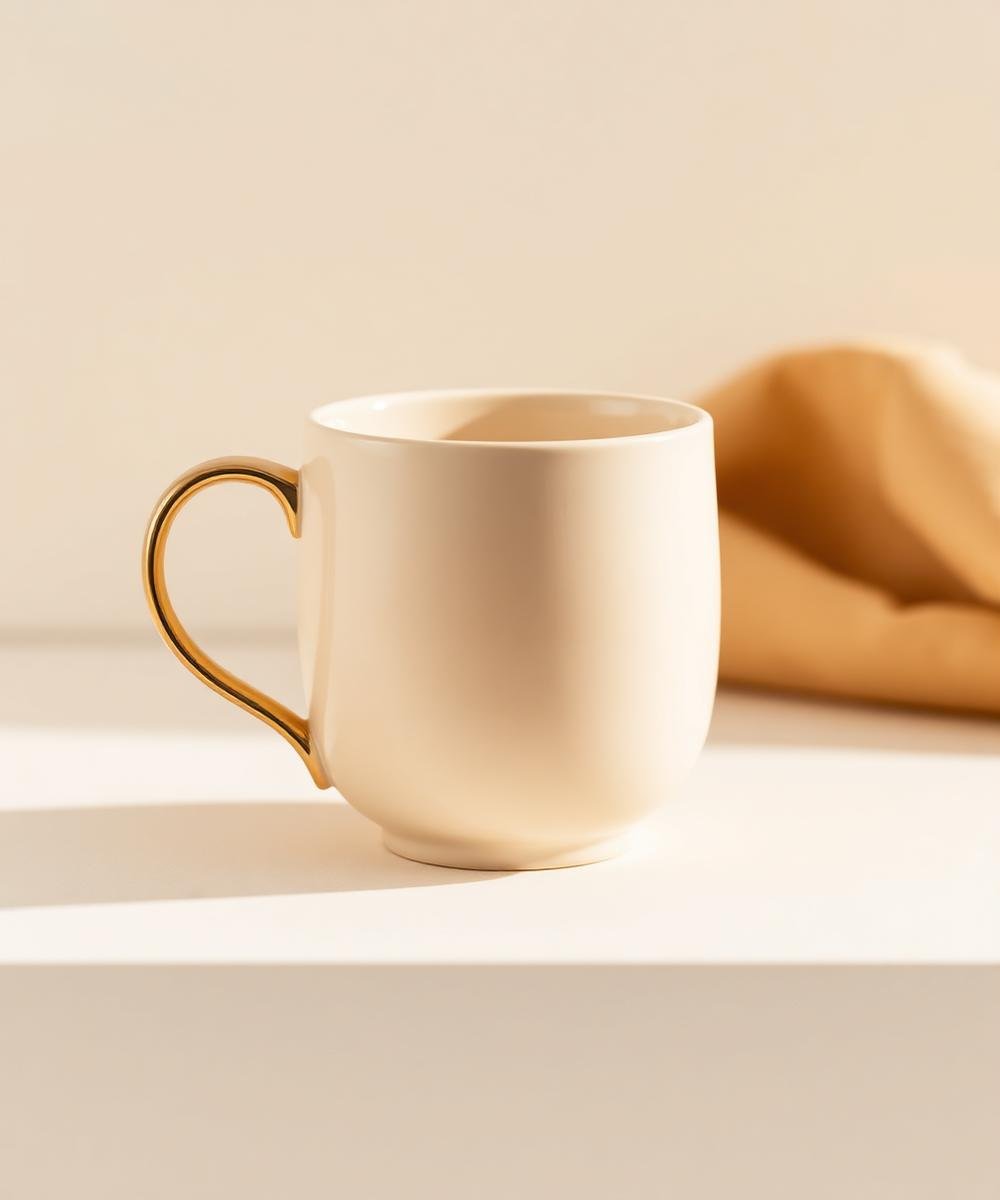 Solène Gold Handle Mug